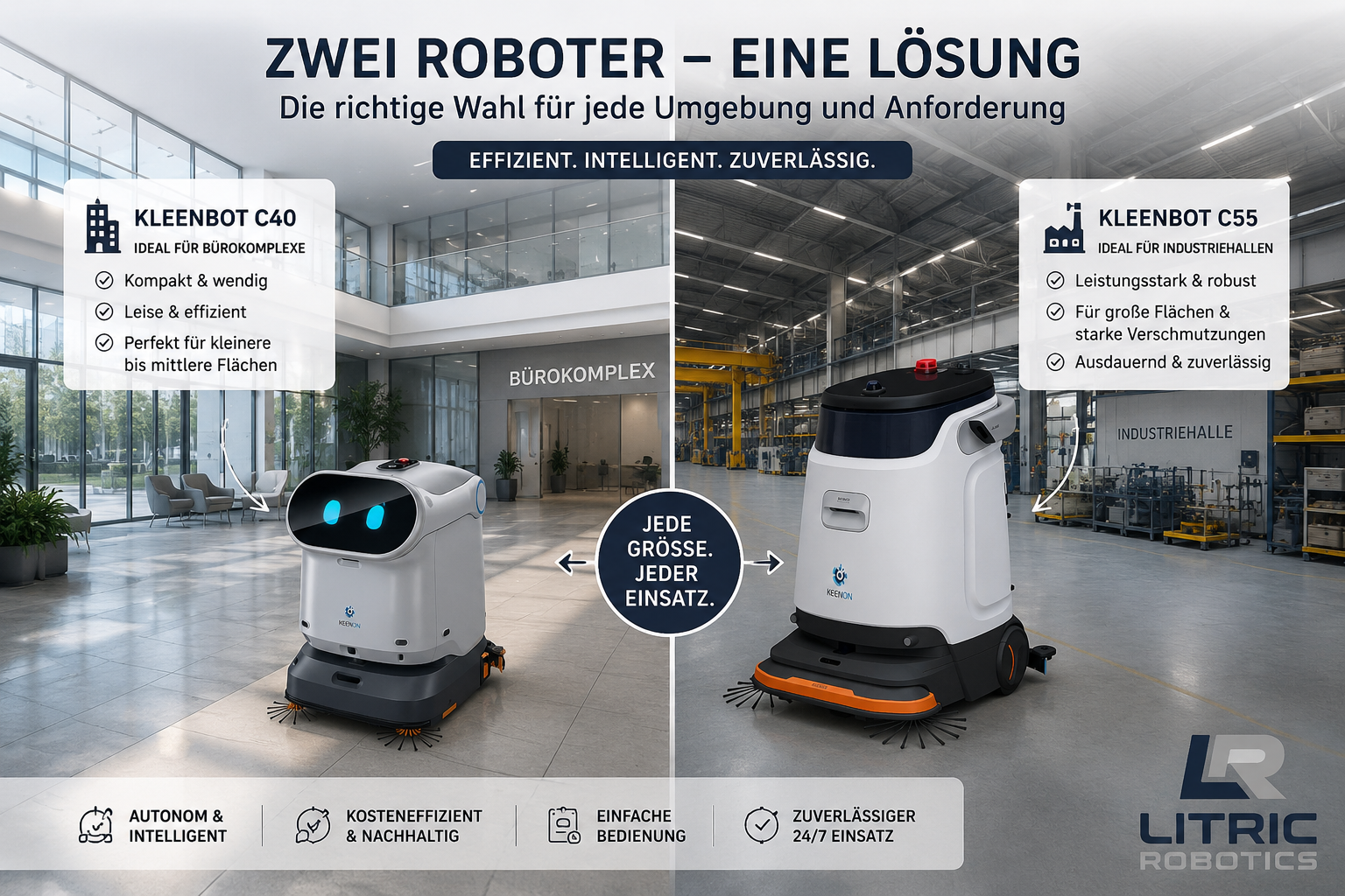 Kleenbot C40 und C55 Reinigungsroboter